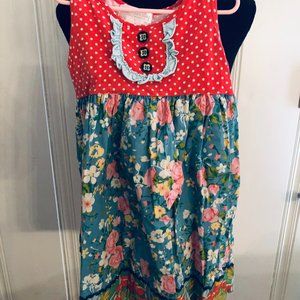 Matilda Jane Schoolhouse Dress multi color size 6